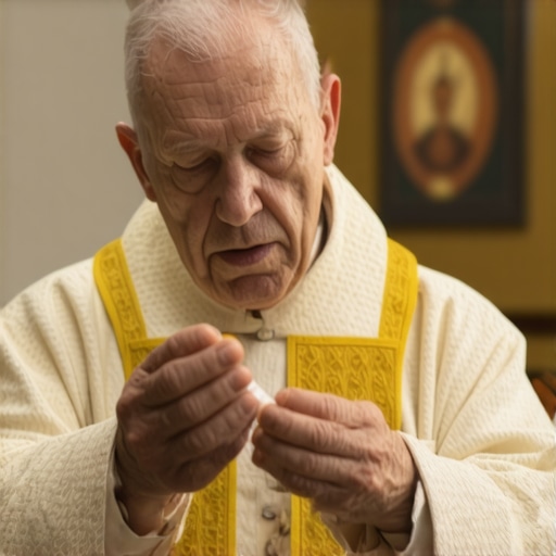 Catholic Exorcism Ritual in Virginia Priest performing exorcism with sacred symbols and holy water during a solemn ceremony.