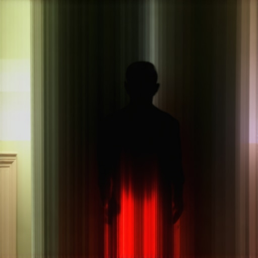 A dark room with cold spots and shadows indicating demonic activity