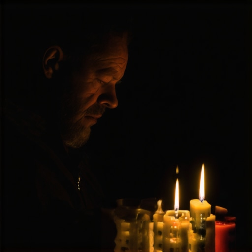 Priest performing exorcism with sacred objects in a Virginia church setting