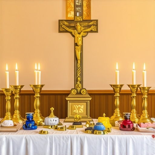 Spiritual Fortification in Virginia Homes A spiritual altar with religious symbols and candles for protection