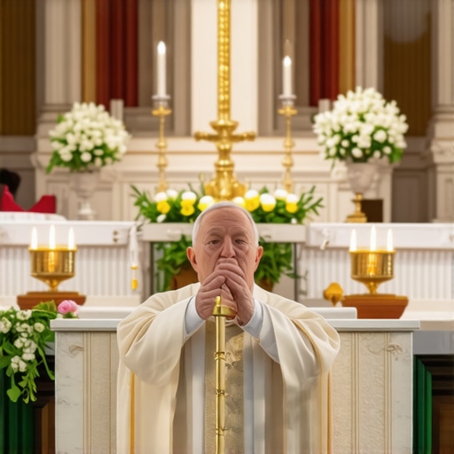 A priest performing a Catholic ritual during a spiritual cleansing in Virginia