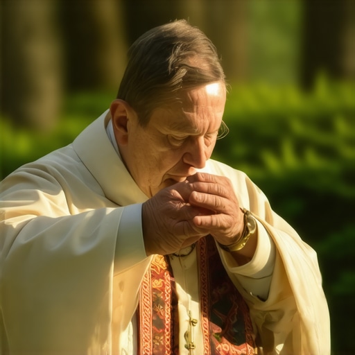 Exorcism Ritual in Virginia Priest conducting exorcism with holy water, candles, and crucifix.