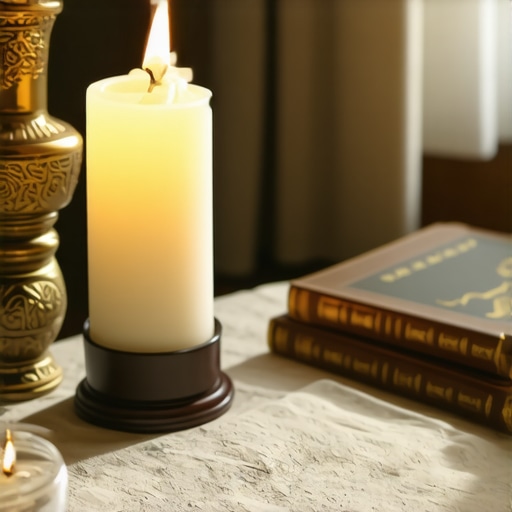 Home with religious symbols, holy water, and prayer books for exorcism maintenance