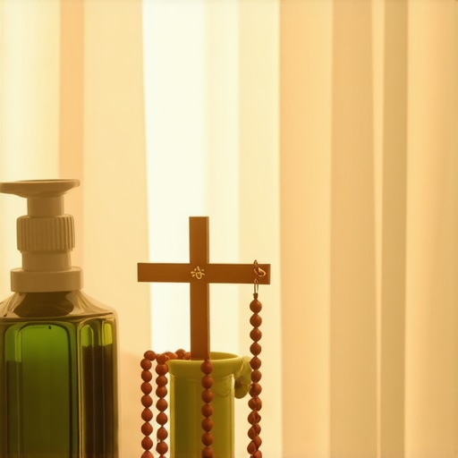 Spiritual tools for ongoing protection A tranquil prayer space with religious items used for spiritual maintenance