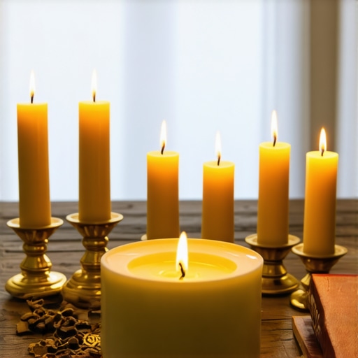 Religious symbols and candles arranged for spiritual protection in a Virginia home