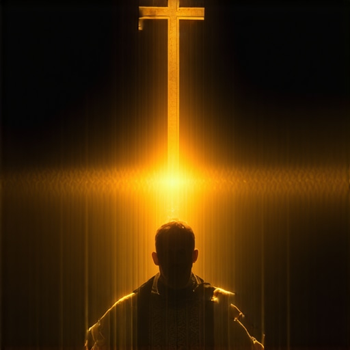 Priest performing a Catholic exorcism with holy water and crucifix in Virginia