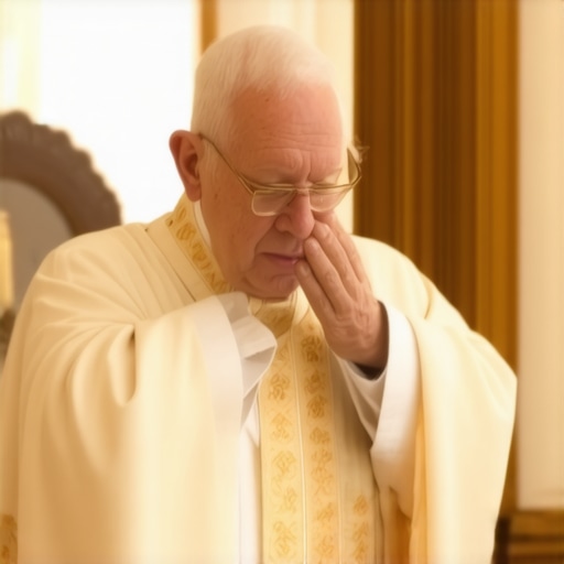 Catholic priest performing deliverance prayers in Virginia home