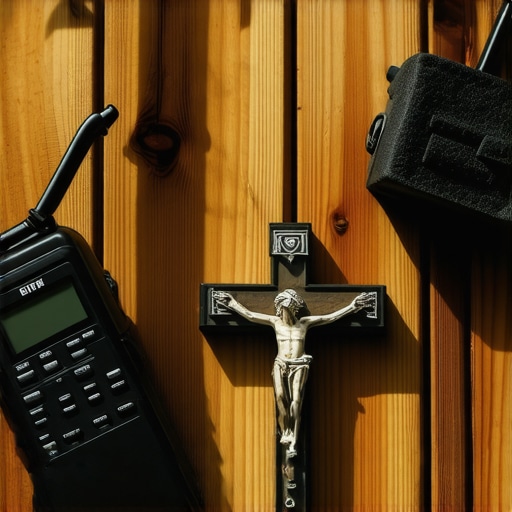 A collection of spiritual and investigation tools used in exorcisms, including EMF detectors and audio recorders.