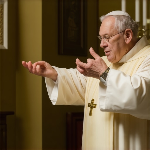 Catholic priest performing exorcism with sacred symbols in a Virginia residence