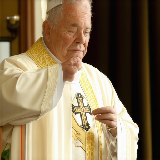 Convincing image of a priest blessing a house with holy water during spiritual cleansing
