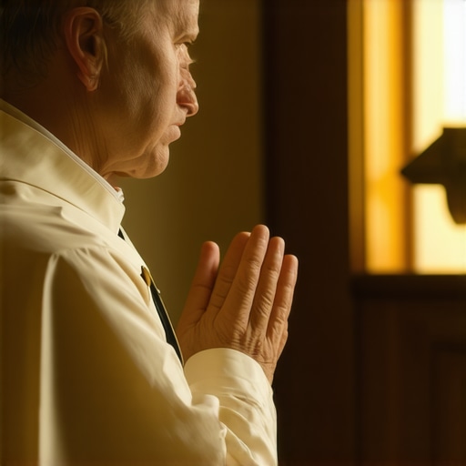 Catholic priest conducting exorcism prayer in a Virginia home setting.