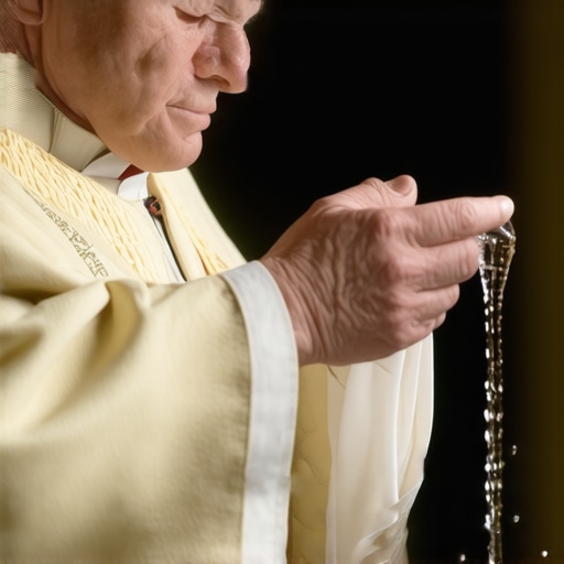 A Catholic priest blessing a house in Virginia with holy water to ensure spiritual protection.