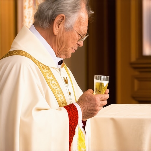 A priest blessing a Virginia home with holy water during a spiritual exorcism