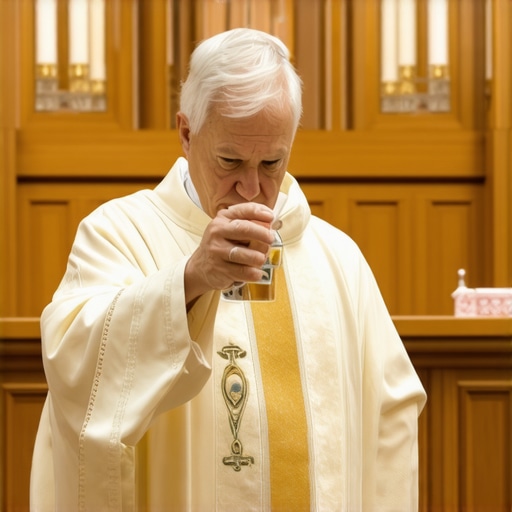 A priest blessing holy water as part of spiritual maintenance rituals in Virginia