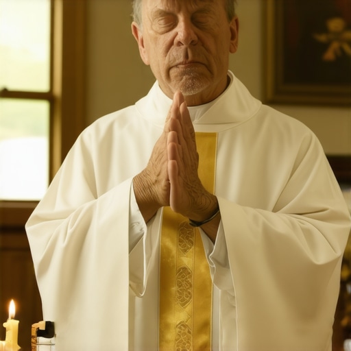 A Catholic priest blessing a Virginia home to ward off negative spirits with holy water and prayers.