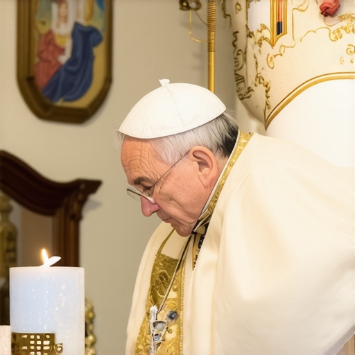 Ceremonial Home Blessing with Holy Water in Virginia Priest performing a spiritual blessing in a Virginia residence using holy water and sacred objects.