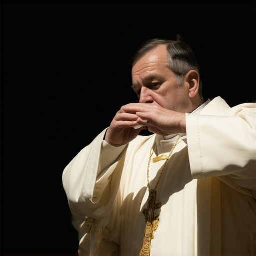 Catholic priest conducting exorcism with sacred objects in a Virginia church