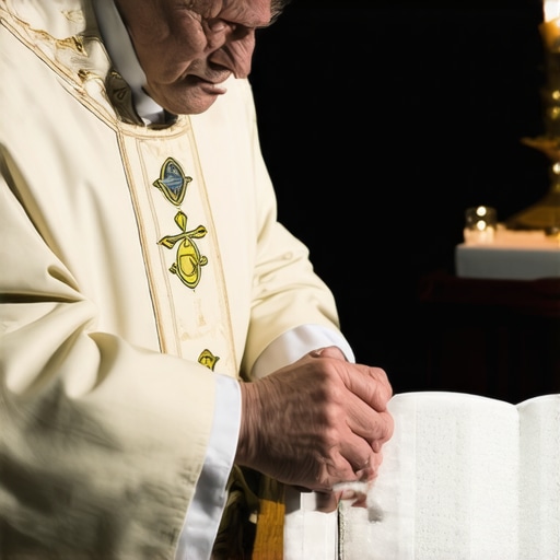 Preparing for Exorcism and Healing A priest organizing prayer tools essential for deliverance ministry in Virginia.