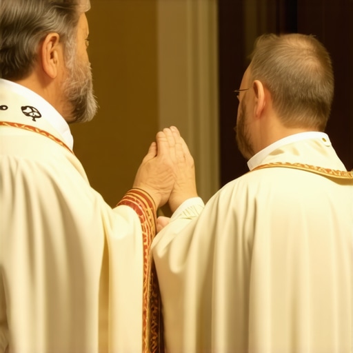 Priest blessing a home during an exorcism ritual in Virginia.