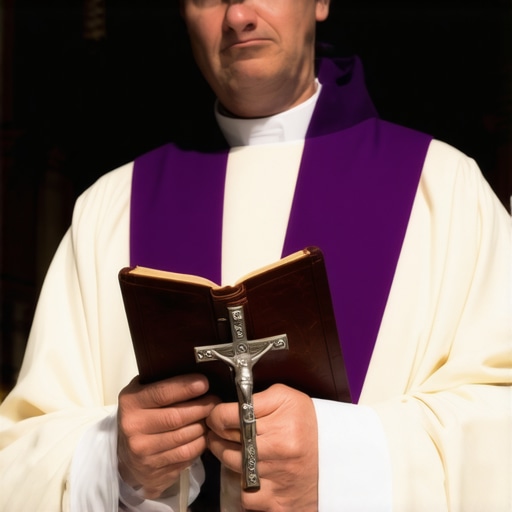 A Catholic priest preparing for a deliverance session in a Virginia chapel