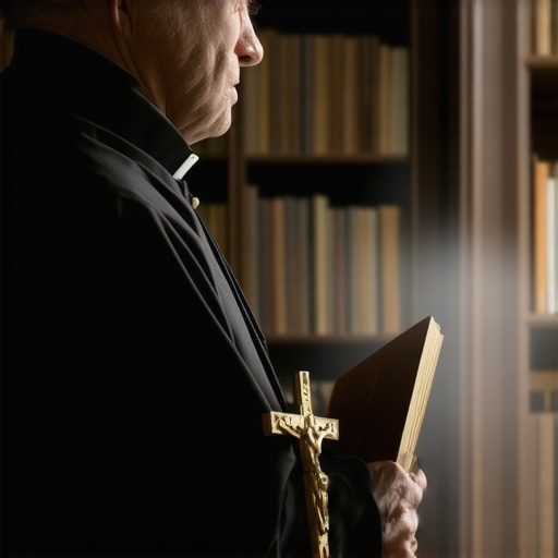 A Catholic priest representing the formal authority required for an official exorcism.