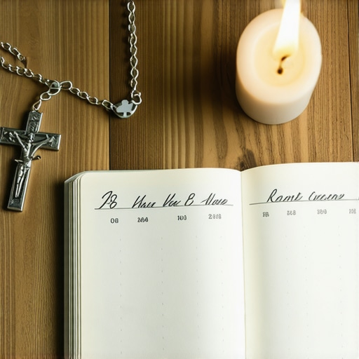 A journal and rosary used for documenting spiritual disturbances in Virginia.