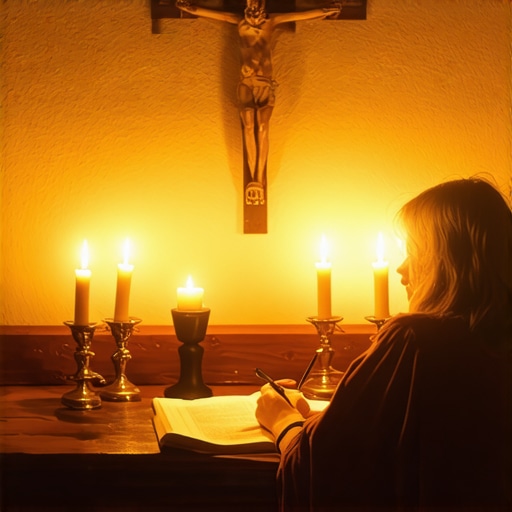 A person writing down unexplained spiritual events in a journal for an official exorcism protocol in Virginia.