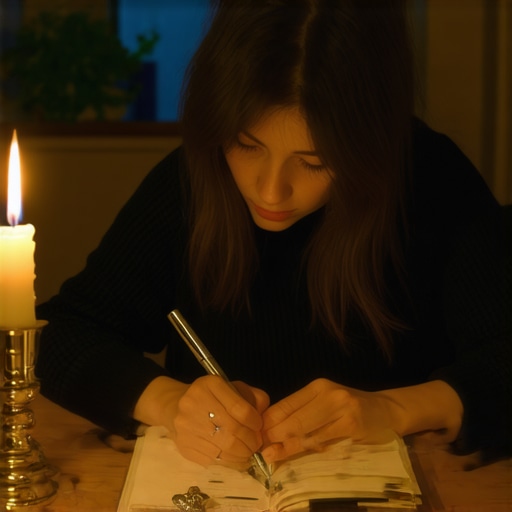 A person recording unexplained events in a journal to prepare for a spiritual investigation.