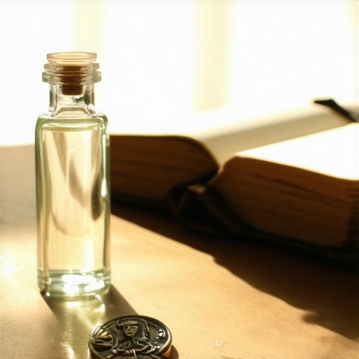 St. Benedict medal and holy water for spiritual protection in a DC home.