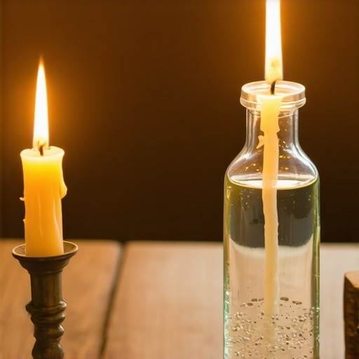 Home prayer altar with holy water and crucifix for spiritual maintenance