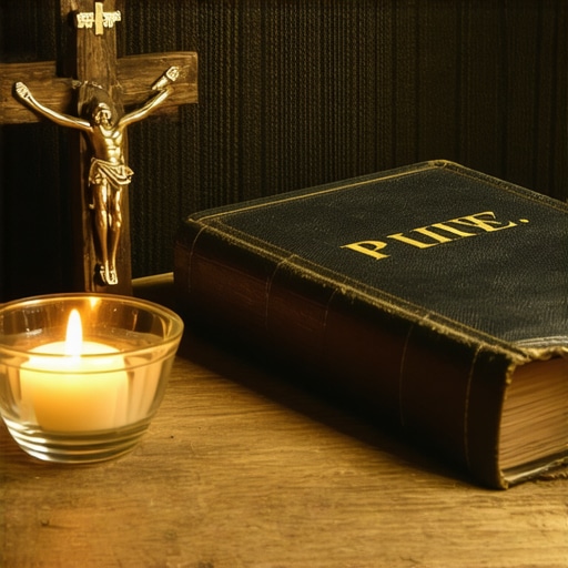 A domestic prayer space featuring a crucifix and holy water for maintaining a blessed home environment.