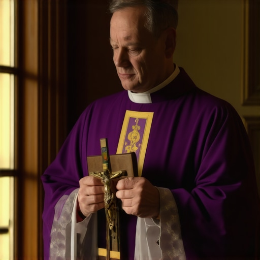 A Catholic priest performing a spiritual deliverance ritual in a Northern Virginia home.