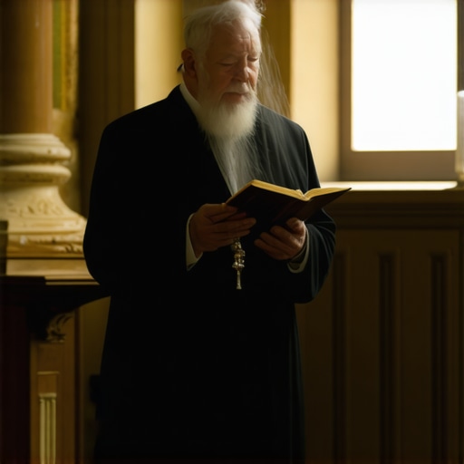 A priest preparing to perform a spiritual blessing in an Alexandria home.