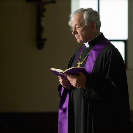 A Catholic priest preparing for a house blessing and deliverance rite in a historic Virginia home.