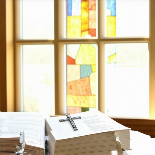 A desk with medical evaluations and a crucifix representing the vetting process for a Catholic exorcism.