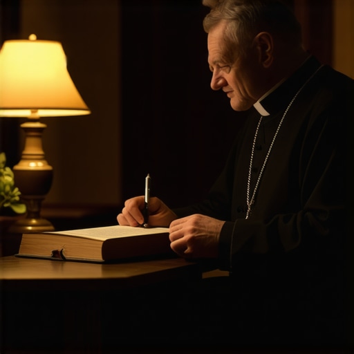 A mandated priest providing spiritual counseling for a family in Virginia