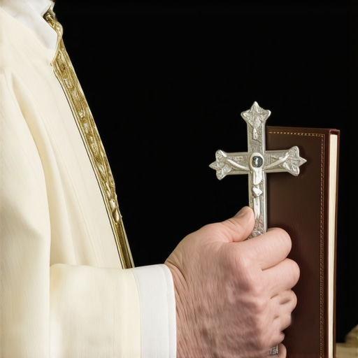 A Catholic priest prepares for a deliverance session in Virginia using a crucifix and the Roman Ritual.
