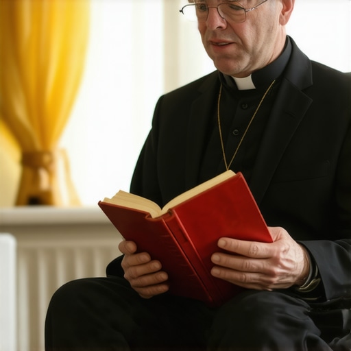 A Catholic priest in Virginia discussing spiritual deliverance with a family