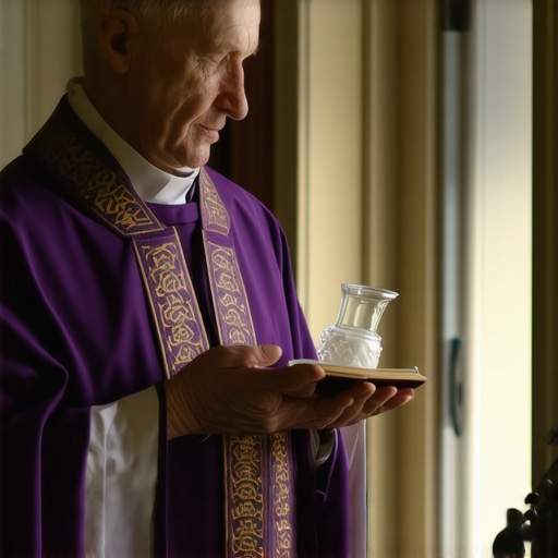A priest in Virginia performing spiritual deliverance and house blessing rituals.