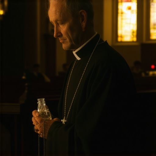 A Catholic priest preparing for a deliverance ministry session in Virginia.