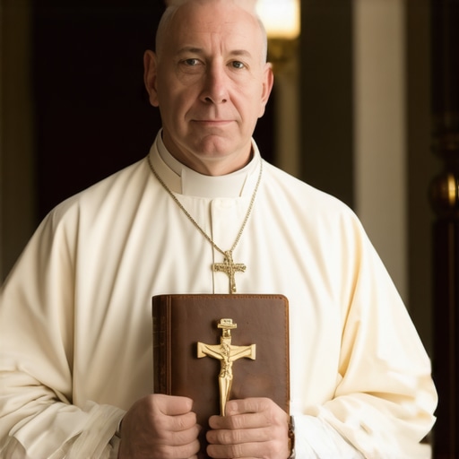 A Catholic priest preparing for a spiritual blessing in a historic Virginia home.