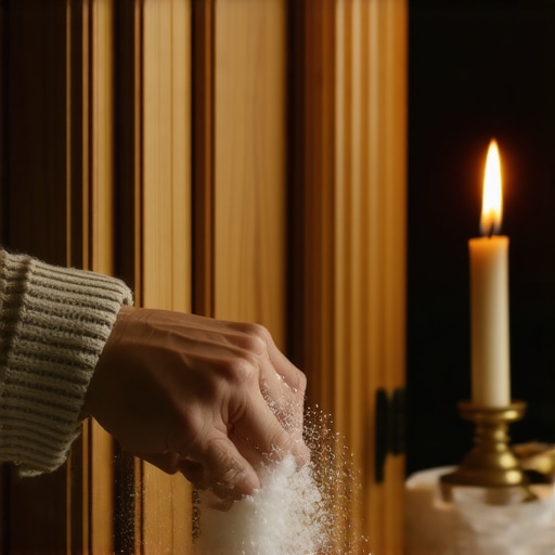 Blessed salt being used for spiritual protection in a Virginia household.