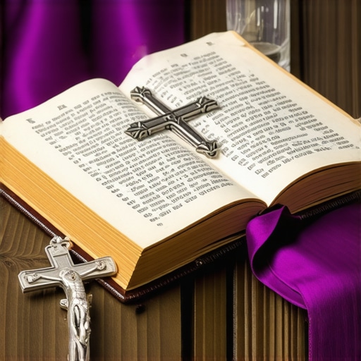 A priest's stole and ritual items used for official house blessings and exorcisms.