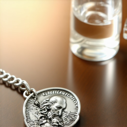 St. Benedict medal and holy water for home protection