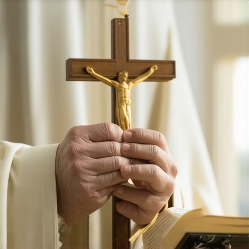A Catholic priest preparing for a deliverance session in a Virginia home.