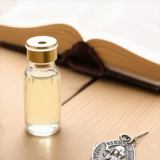 Holy water and St. Benedict medal used for maintaining spiritual peace after an exorcism in Virginia.