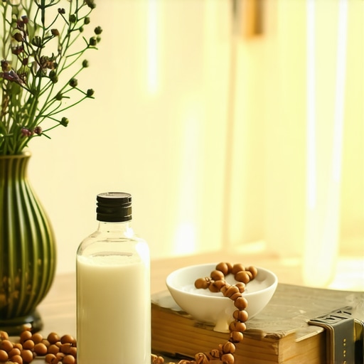Blessed salt, holy water, and a rosary on a home altar for spiritual protection.
