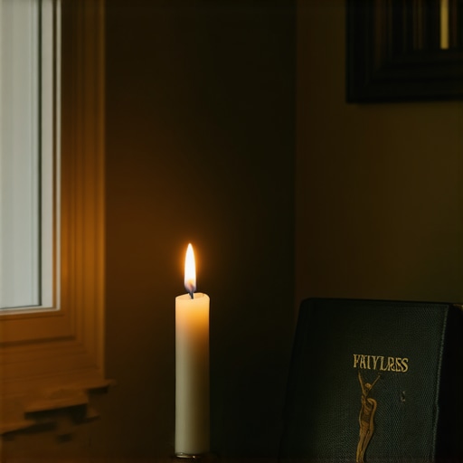 A peaceful prayer corner in a Virginia home featuring a crucifix and Bible for spiritual maintenance.