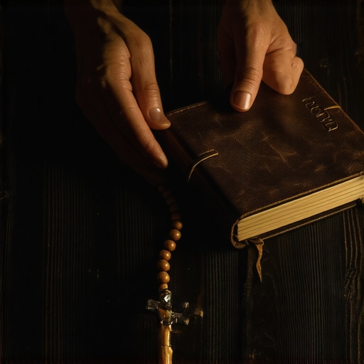 Documentation and prayer tools used for spiritual discernment in a Virginia home.
