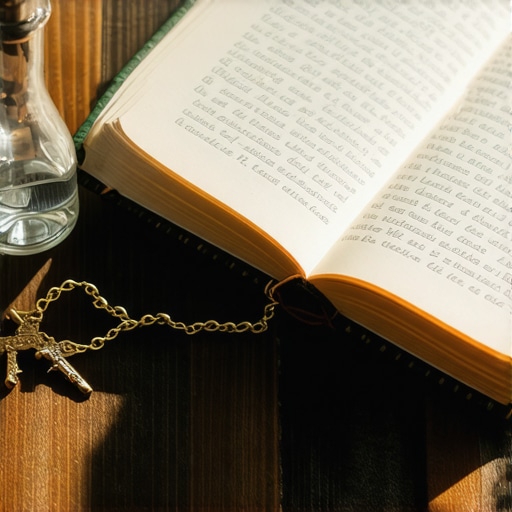 A notebook and rosary used for documenting spiritual disturbances in a Virginia home.